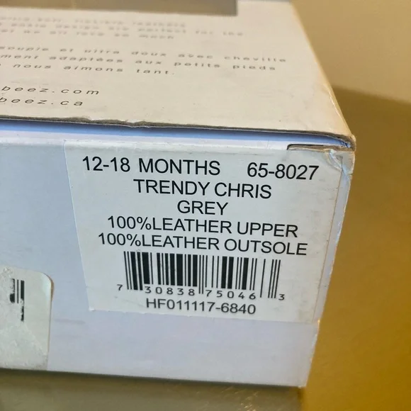 Robeez Gray Shoes Soft Soles - Picture 3 of 6